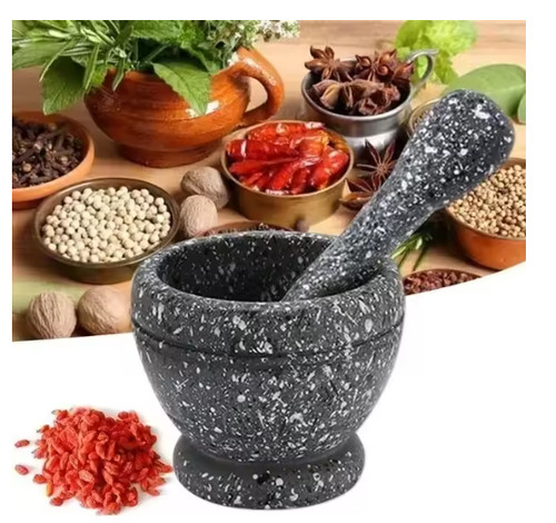 Large resin pestle and - large, mortar