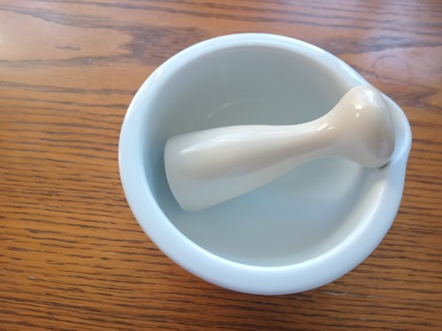 Stoneware mortar and pestle - stoneware,
