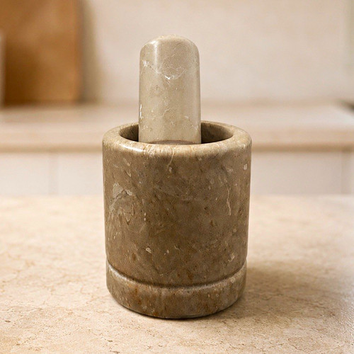 Marble mortar pestle set - mortar,