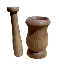 Wooden Pestle and Mortar