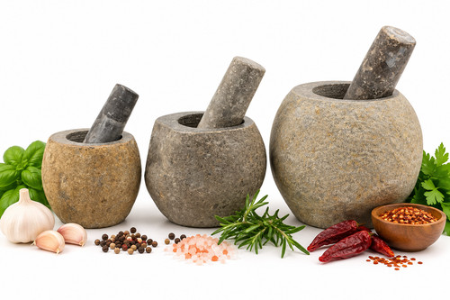 Natural riverstone pestle and - pestle,
