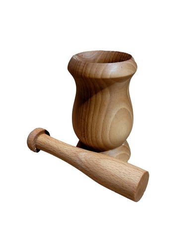 Natural oak wood pestle and - oak,