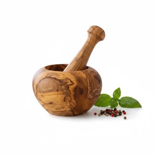 Handmade olive wood round - handmade,