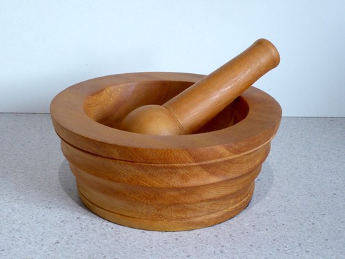 Wooden pestle mortar cooking - pestle,