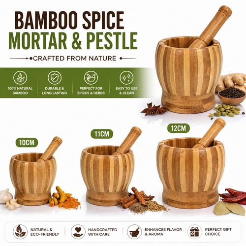 Pestle and mortar - pestle, natural
