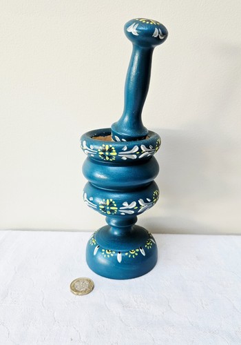 Wooden pestle and mortar - , from