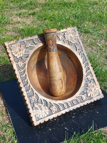 Vintage hand carved indian - vintage,