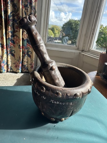 Vintage wooden pestle and - pestle,