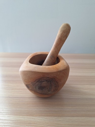 Rustic wooden mortar and - rustic,