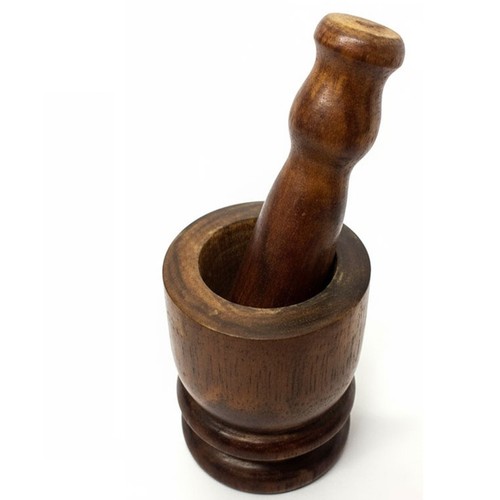 Natural wooden mortar and - natural,