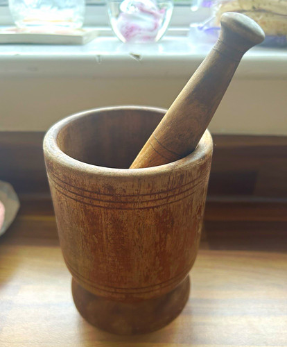 Handmade wooden mortar - wooden,