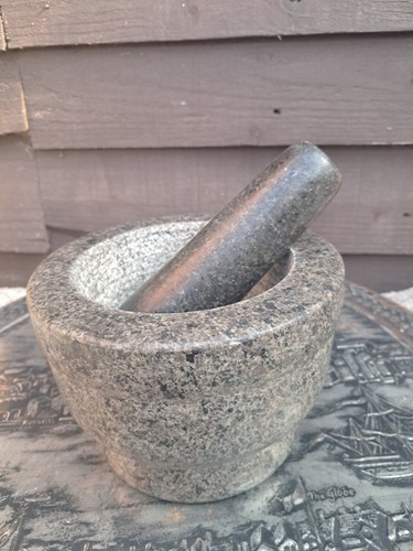 Heavy granite stone mortar - granite,