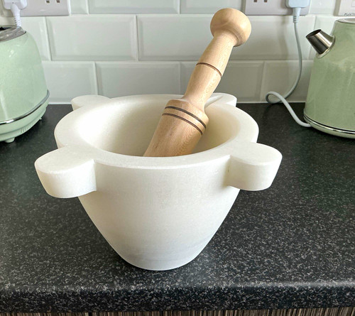 Marble wood mortar and - marble,