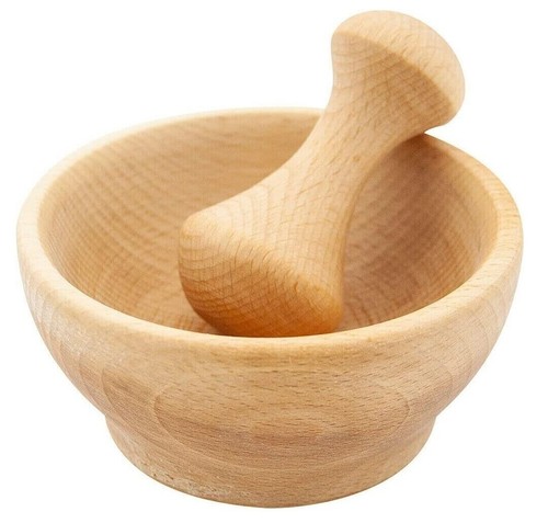 Wooden mortar and - wooden,