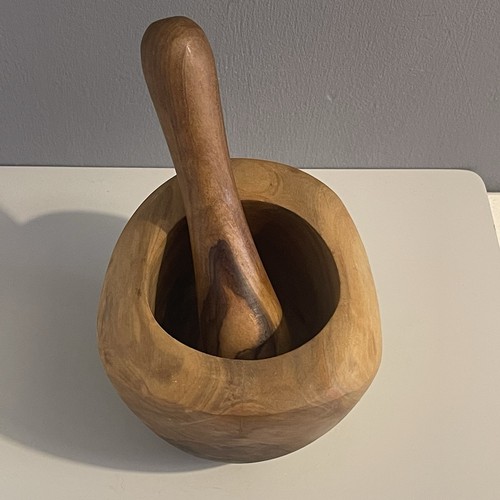 Vintage olive wood pestle - vintage,
