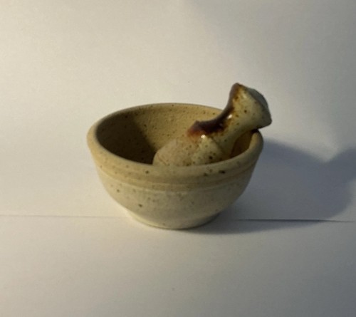 Studio pottery pestle mortar - pestle,