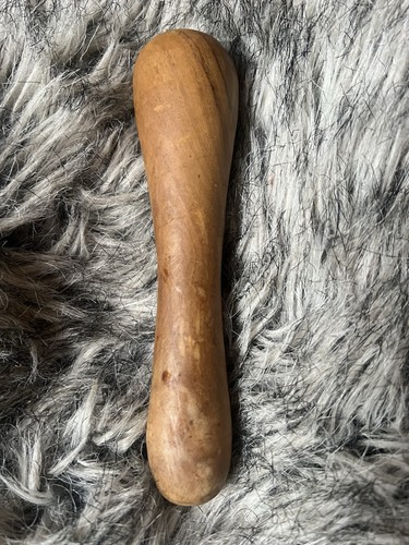 Hand turnt wooden pestle - hand,