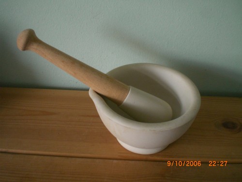 Small mortar and pestle acid - mortar,