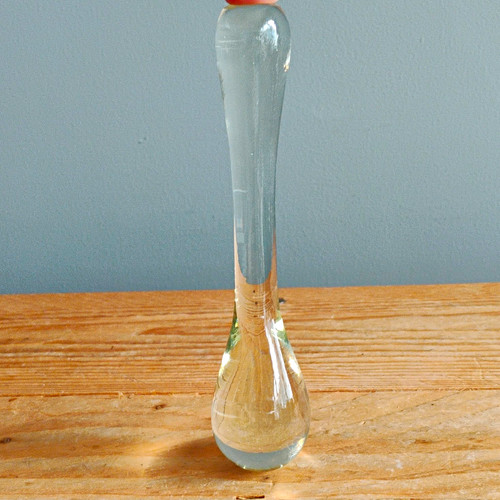 Heavy clear glass pestle - clear,