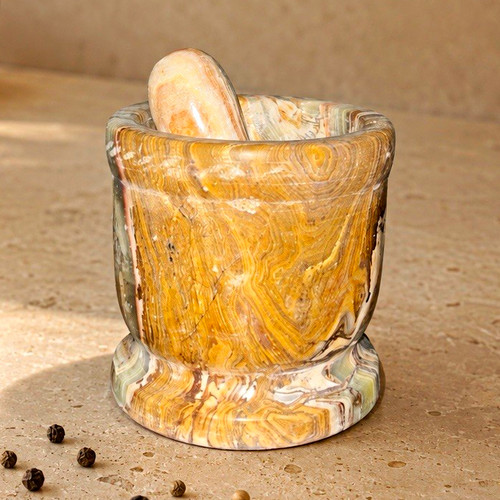 Onyx pestle and - onyx, set