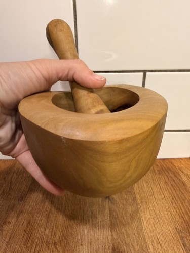 Vintage olive wood pestle and - pestle,