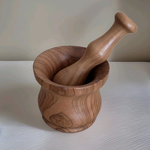 Handmade wooden mortar - handmade,