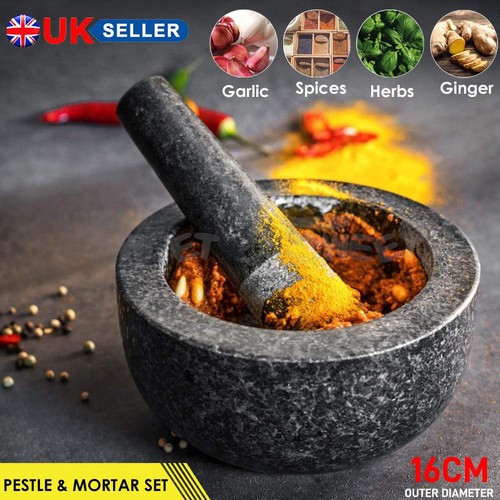 Large pestle and mortar - and,