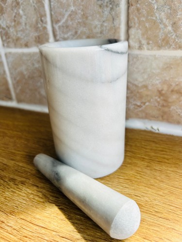 Marble pestle mortar stone - marble, &