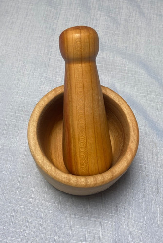Hand turned hardwood - , pestle