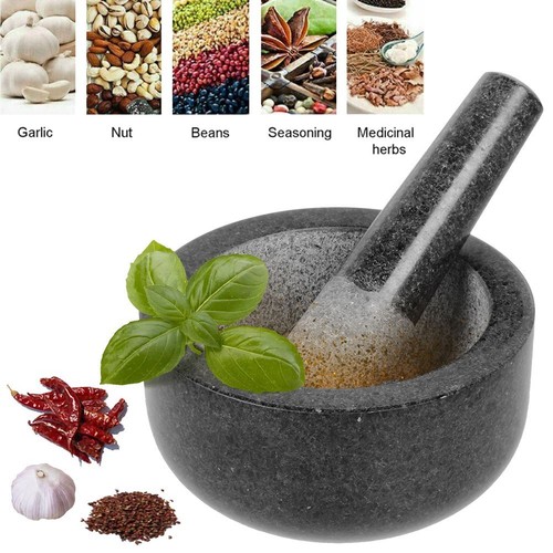 Stone large mortar pestle - stone,