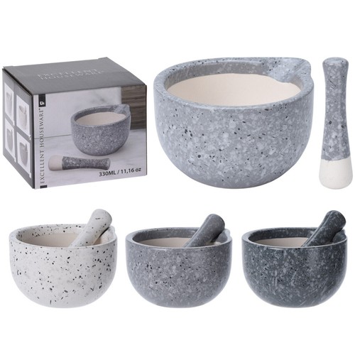 Porcelain pestle and mortar - porcelain,