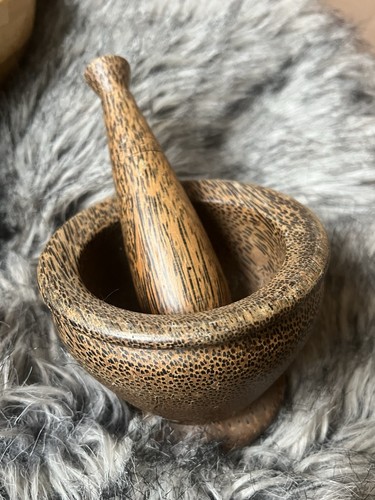 Wooden mortar pestle set - wooden,