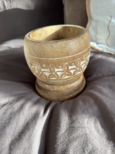 Wooden mortar and pestle - , bowl