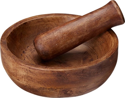 Mango wood mortar and pestle - mango,