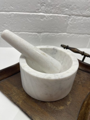 White marble pestle - marble,