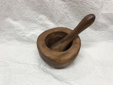Olive Wood Pestle And Mortar