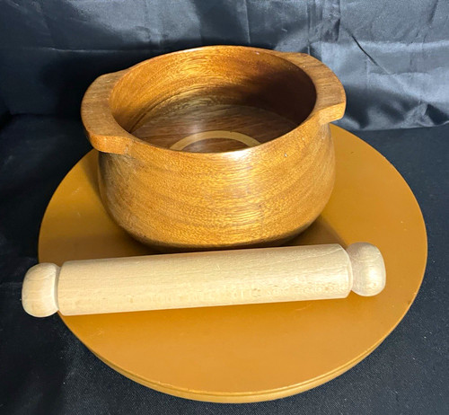 Handmade wooden mortar - mortar, &