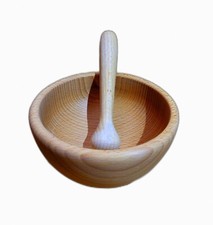 Large Wooden Pestle and Mortar