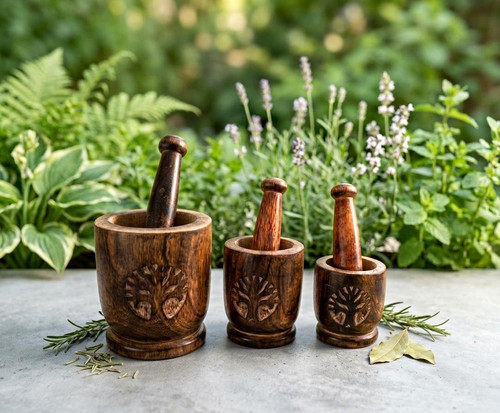 Set hand carved sheesham - of,